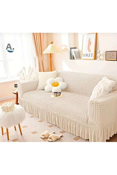 BASHTUGH TİCARET طقم أريكة ملفوف عالي الجودة مكون من 3 مقاعد - أريكة وغطاء أر...