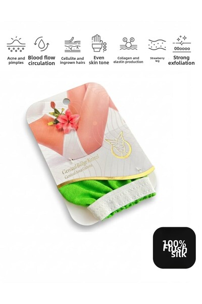 Onouqo Sensitive Area Care and Cleaning Pouch - Exfoliating Glove – 100% Fluf...