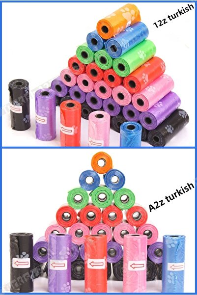 TREND 8 لفات تحتوي على 120 قطعة من أكياس براز الكلاب وأكياس براز الكلاب وأكيا...