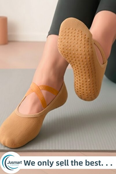 Jusmart Șosete de balerină pentru femei Kavun İçi ◆   Bază din silicon anti-a...
