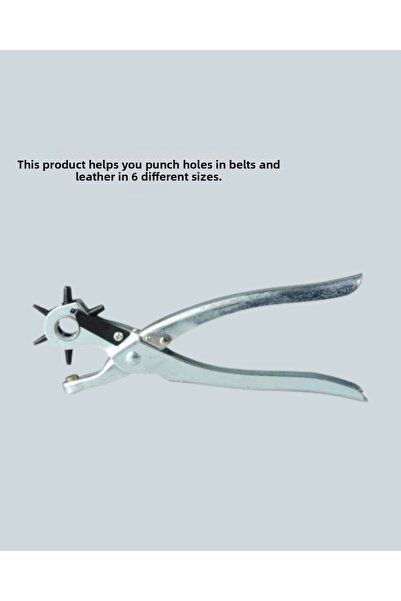 Lisinya Metal Body Adjustable Leather Punch Pliers 2.5-5 mm Hole Making Tool -
