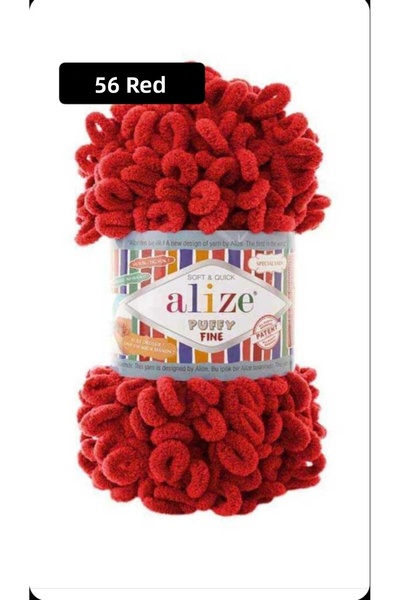 Alize Puffy Fine Hand Knitting Yarn (1 Piece with Small Loop)