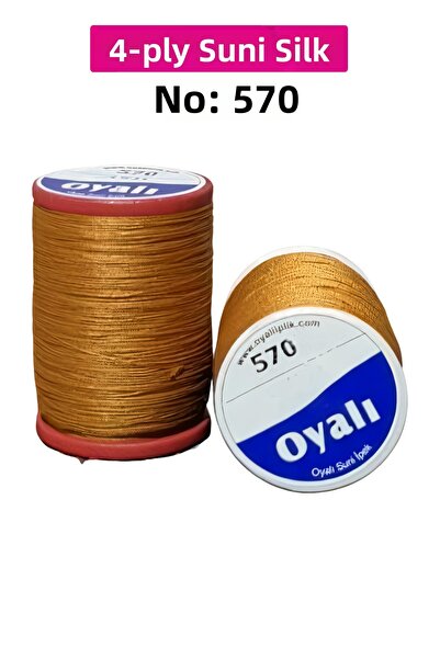 Royaleks Cordă de mătase artificială cu 4 straturi, broderie, mărgele, croșet...