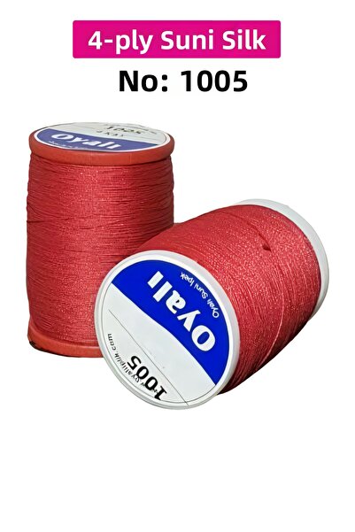 Royaleks Cordă de mătase artificială cu 4 straturi, broderie, mărgele, croșet...