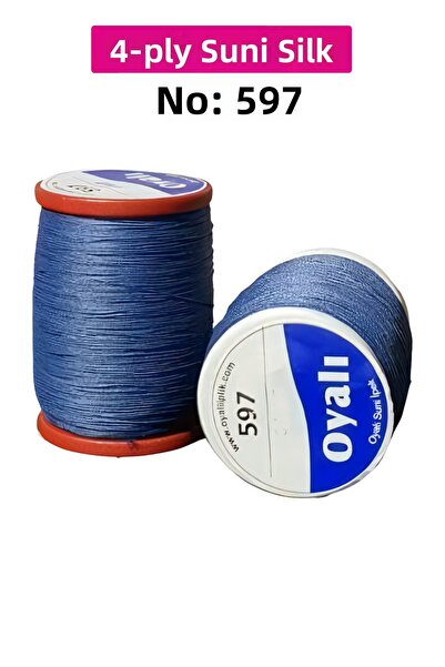 Royaleks Cordă de mătase artificială cu 4 straturi, broderie, mărgele, croșet...