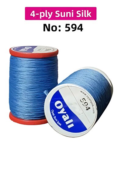 Royaleks Cordă de mătase artificială cu 4 straturi, broderie, mărgele, croșet...