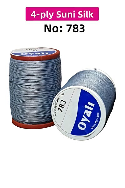 YenisiniAl Ochelă de croșetat din fire de mătase artificială cu 4 straturi, c...