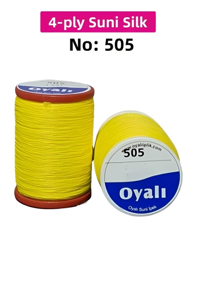 YenisiniAl Cordă de mătase artificială cu 4 straturi, broderie, mărgele, croș...