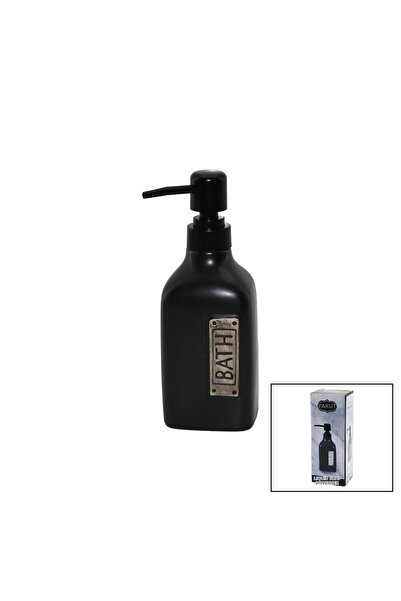 CT STONES Rectangular Black - Flat Ceramic Liquid Soap Dispenser (5446)