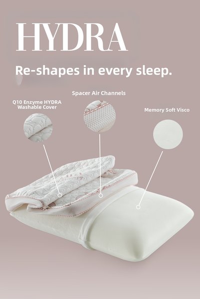 Pillow Market Relaxing Chubby Visco Pillow - Orthopedic Hydra Beauty Pillow - Hyaluronic Collagen Pillow