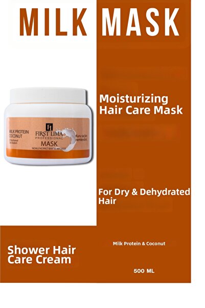 First Lima Professional قناع ترطيب مكثف لبروتين الحليب وجوز الهند للعناية بال...