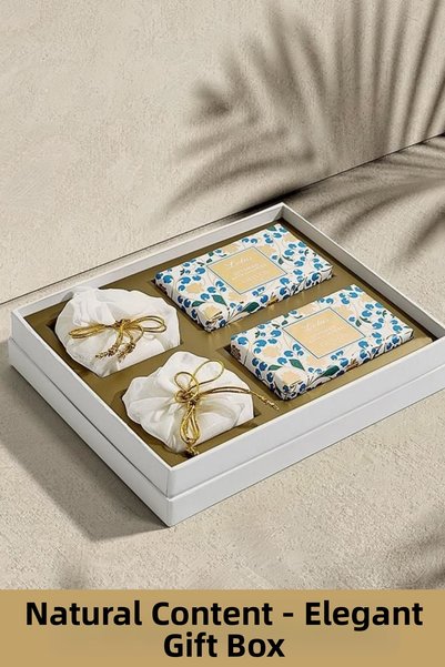 Olivos Perfume Series Lotus Ottoman Scented Olive Oil Solid Soap Gift Package 2 Pieces 250 gr 2 Pieces 100 gr