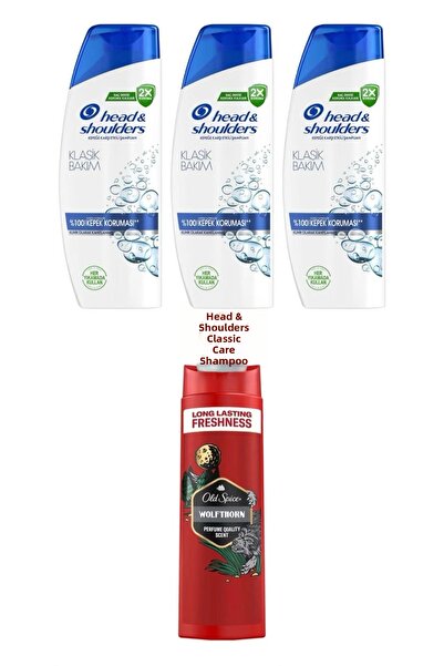 Head & Shoulders شامبو العناية الكلاسيكية × 3 + جل استحمام