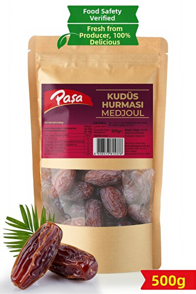 Paşa Kuruyemiş Medjoul Jerusalem Dates 500 g - Super Jumbo Size Premium Pales...