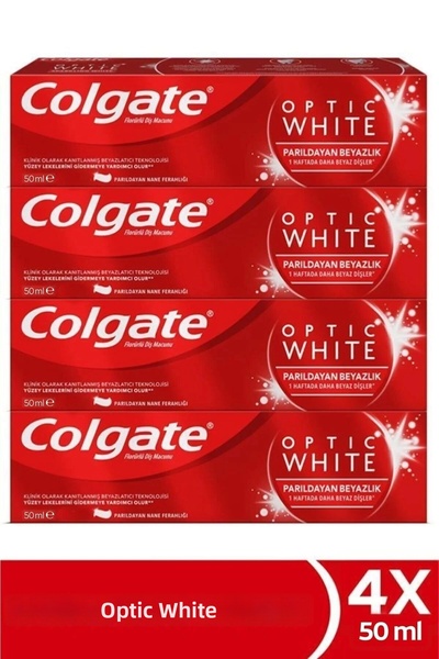 Colgate معجون أسنان أوبتيك وايت 50 مل × 4 قطع