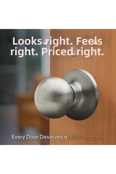 Nacario مقبض باب دائري من NrcrioShop BK2020SS-3، وظيفة التبديل، عبوة من 3 قطع...