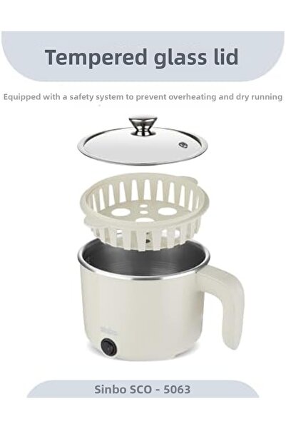 Yıldızan nry shop SCO-5063 جهاز طهي بالبخار متعدد الوظائف - سعة 800 مل، مقاوم...