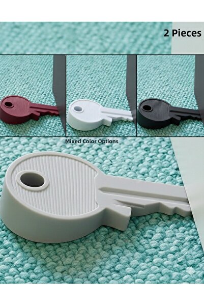 LUCES DESİGN 2 τεμάχια αντιολισθητικό πρακτικό πώμα πόρτας με μοτίβο κλειδιού