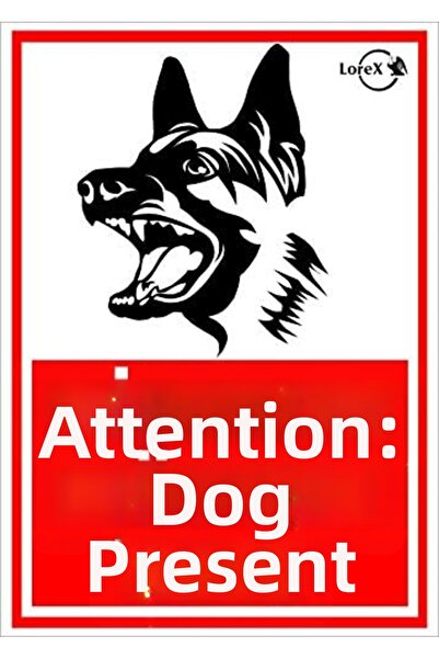 Nacario Nrcrioshop Caution Dog Present Pvc Warning Sign 1201248