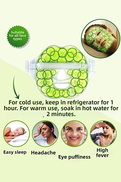 Lisinya Cucumber Facial Mask Gel Hot Cold Use Relaxing ()