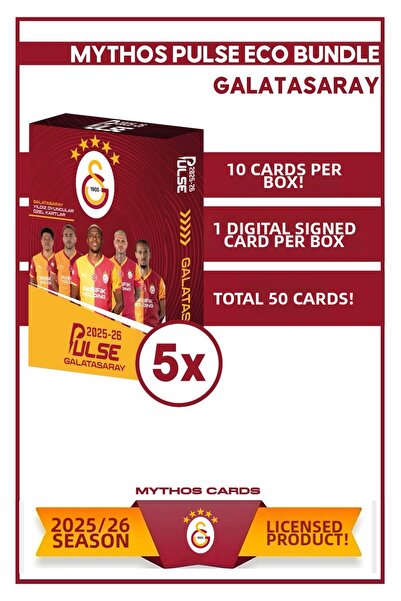 Galatasaray Eco Bundle - - Pulse Football Player Cards 2025/26 - 5 Packs