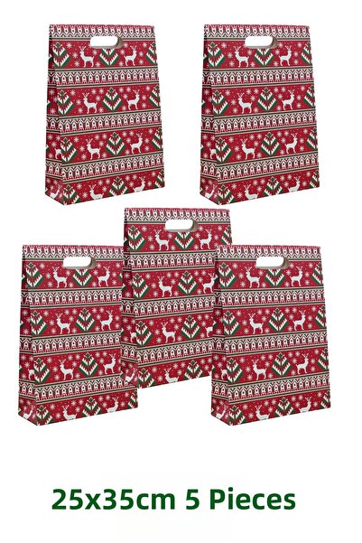 Netsan Etiket 5 Large Size Ready-To-Gift Packages, 25*35cm Dimensions, Christ...