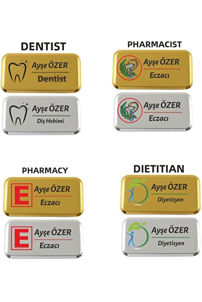 SIRADIŞI REKLAM Ecuson de personal cu nume, metal premium, 1 bucată