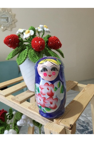 ozbience Colorful Wooden Matryoshka Dolls, Set of 5 Nesting Toys