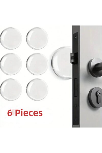 Epilons مجموعة من 6 وسادات توقف للأثاث والأبواب من السيليكون الشفاف