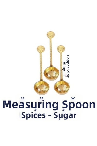 Marsilyan 3 Pcs Sugar and Measuring Spoons Vintage Design