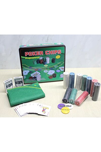 Lisinya Poker Game Alk3540 with Metal Box, 500 Chips and 2 Playing Card Decks...