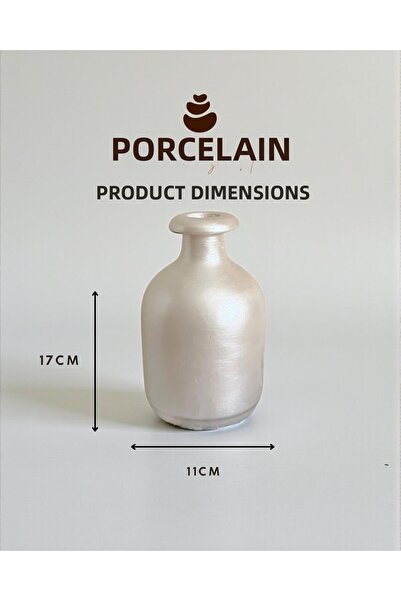 Porselian Modern Bottle Shaped Decorative Concrete Vase 17X11 cm