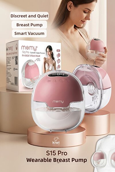 Kiwi Momy S15 Pro Milk Increasing Wearable Breast Pump, Ultra Quiet - Discreet, 4 Modes 12 Levels, Led Panel