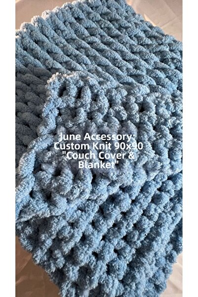 Haziran إكسسوار من ماركة أليز، شال كرسي مصنوع يدويًا بحجم 90×90 سم، مصنوع من ...