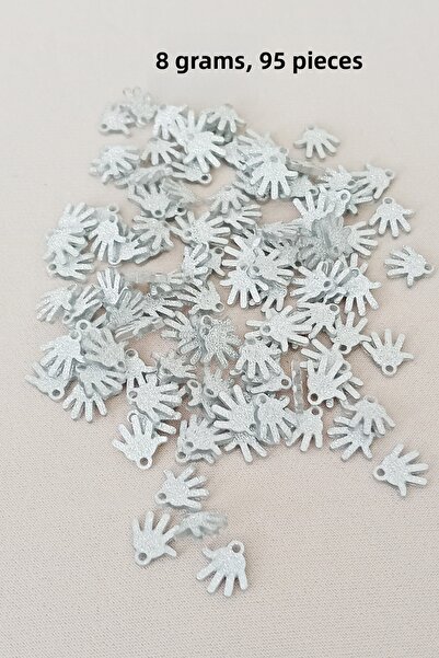 Royaleks Oya Abiye Brățară Colier Plexi Plastic Metalic Paiete Culoare Argint...