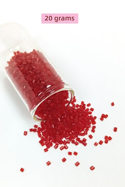 Najmaddin خرز زجاجي مقطوع 2 ملم - 20 جرام - أحمر كلاريت -BNC341