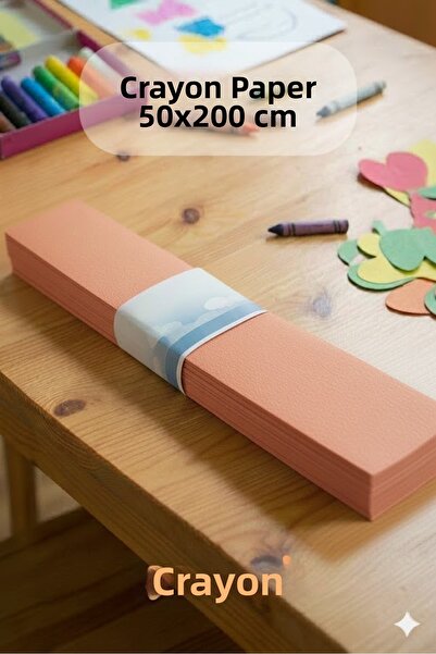 Minopi Peach crapon paper 10-pack colorful craft paper school kindergarten de...