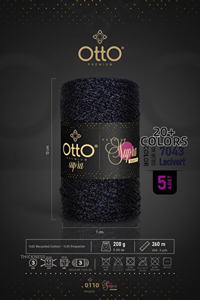 Otto Premium Silvery Supra - Navy Blue - 5 Pack - 3Mm/200Gr/260M - Bag Access...