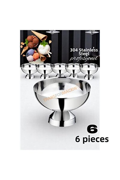 ModaCar 6-Piece Footed Ice Cream, Dessert, Cocktail and Presentation Bowl - S...