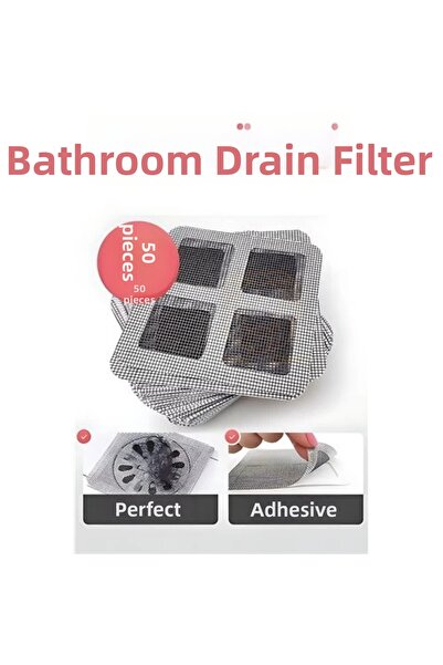 İsmiyle Al Znv Mey Import ®   Bathroom Drain Strainer 50 Pieces Adhesive Filt...