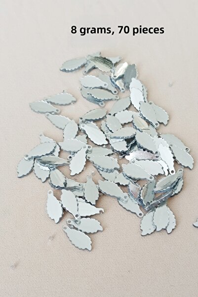 Royaleks Oya Abiye Brățară Colier Plexi Plastic Metalic Paiete Culoare Argint...