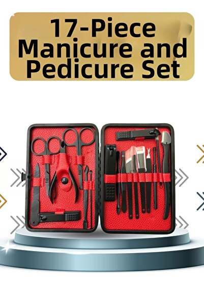 Marsilyan ieg ™   مجموعة العناية بالأظافر والقدمين المكونة من 17 قطعة، مجموعة...