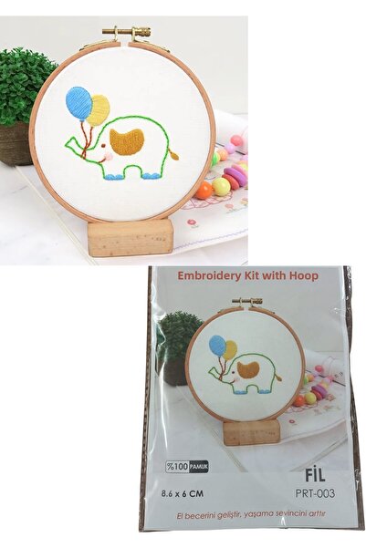 Leyaton Embroidery Kits with Hoop 8.6 X 6 cm Elephant Lwlhm-Rsyt34