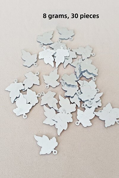 Royaleks Oya Abiye Brățară Colier Plexi Plastic Metalic Paiete Culoare Argint...