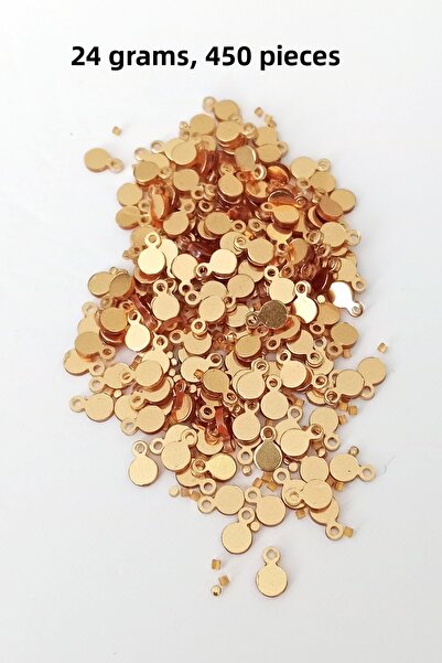 OEM Oya evening bracelet necklace plexi metallic plastic sequin gold color 24...