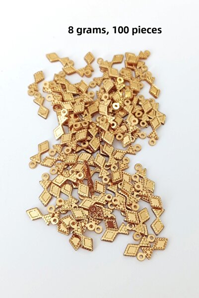 Royaleks Oya Abiye Brățară Colier Plexi Plastic Metalic Paiete Culoare Auriu ...