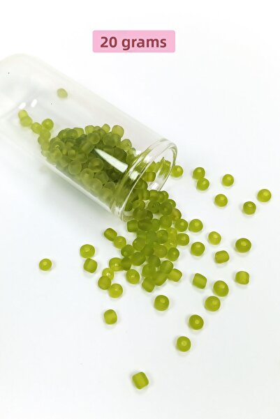 Royaleks 4 mm - 20 grame Nisip de sticlă turnată verde mat transparent de dim...