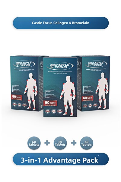 CASTLE FOCUS فوكس - مكمل غذائي لصحة العظام والمفاصل يحتوي على الكولاجين المتح...