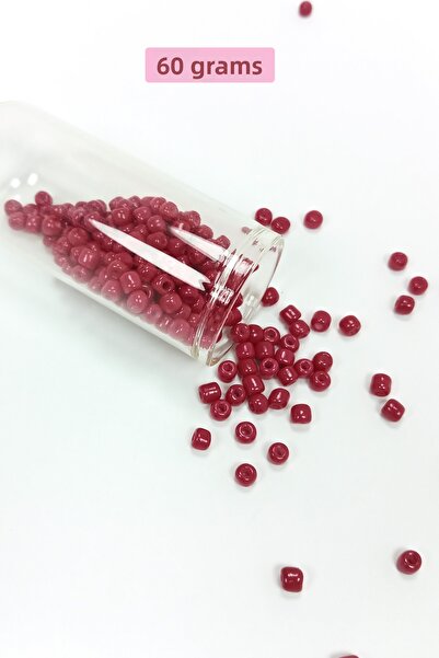 Royaleks Mărgele de nisip din sticlă turnată de 4 mm - 60 de grame Burgundy D...