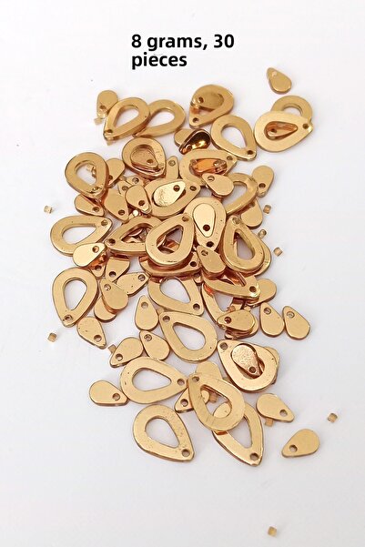 Royaleks Oya Abiye Brățară Colier Plexi Plastic Metalic Paiete Culoare Auriu ...